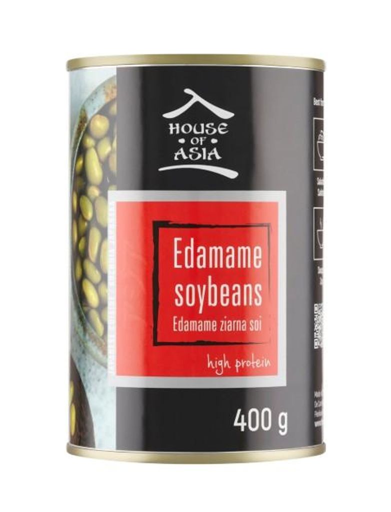 Edamame Bohnen 400 g - junge grüne Sojabohnen reich an pflanzlichem Eiweiß und Ballaststoffen, perfekter Snack oder Zutat für asiatische Küche