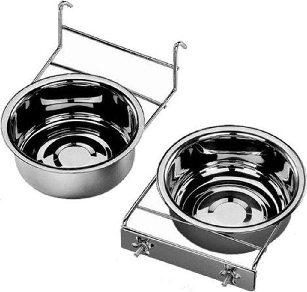 Nobby Edelstahlnapf mit Befestigung Ø 21,0 cm 1,80 ltr. Ring mit Schraube