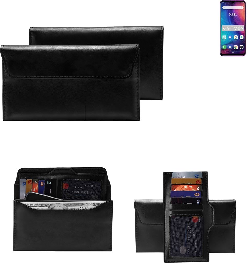 K-S-Trade Handy Hülle kompatibel mit Ulefone Note 7P Schutz Hülle Tasche Schutz Case Handytasche Kunstleder schwarz, 1x