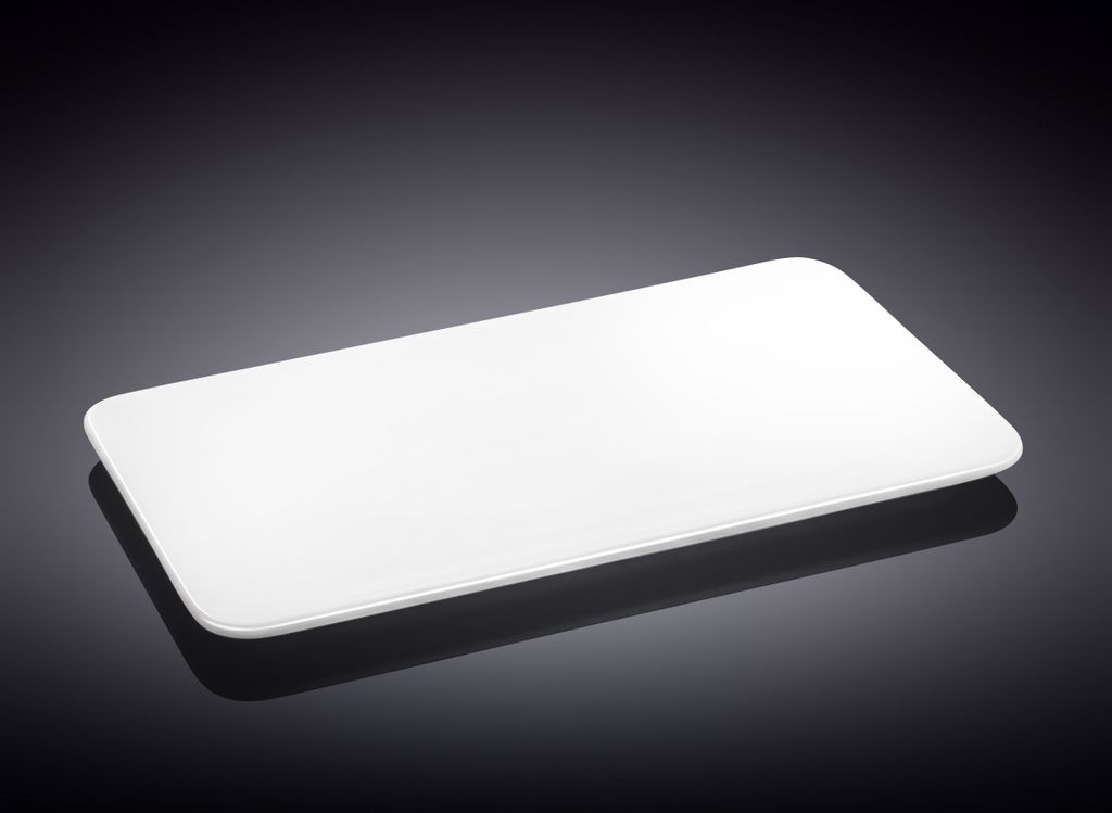 Piatto da portata Wilmax 35,5 x 25 cm in porcellana, bianco Immagine del prodotto 