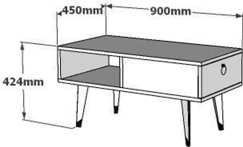 Table basse blanche robuste Delux 90 cm : Finies les traces et taches