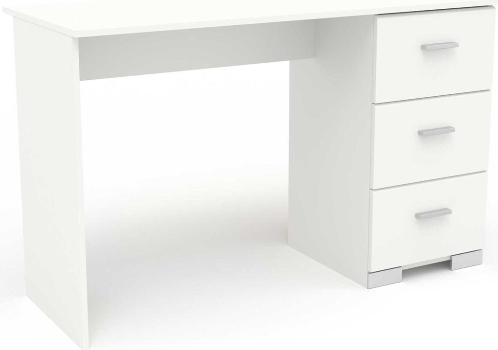 Bureau 3 tiroirs blancReproduction L120 cm - Galaxy Image du produit 