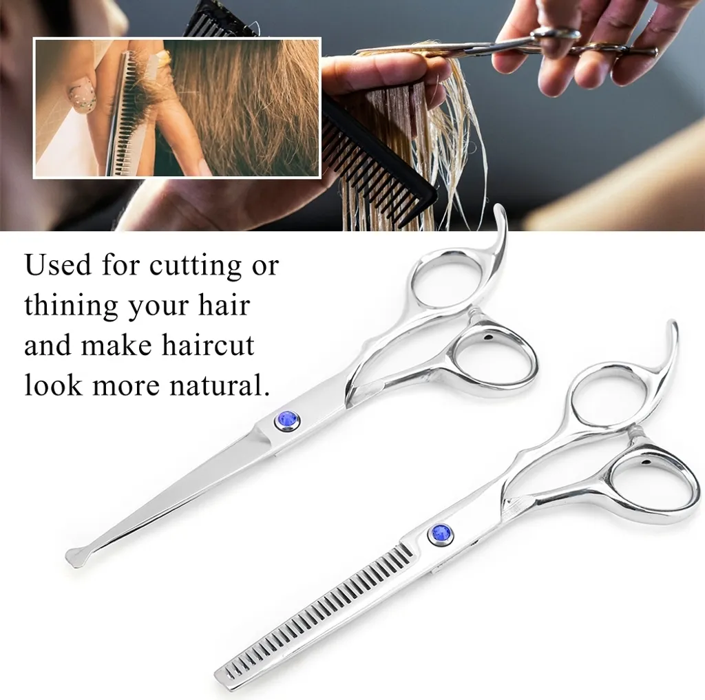 Ciseaux de coiffure pour barbier et coiffeur ensemble de 2 pièces pro