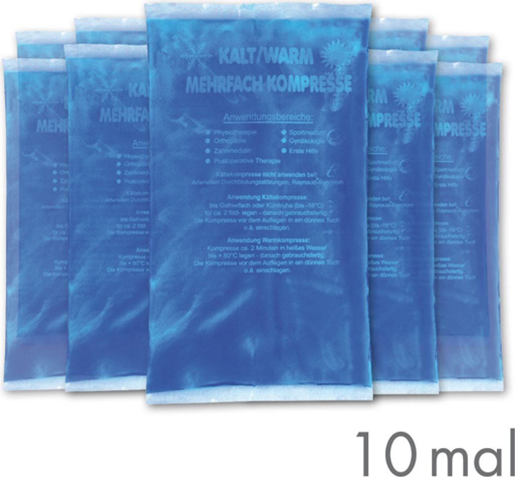 KK Kalt-Warm-Kompressen 10 Stück 16x 9 cm Linderung bei Schmerzen und Entzündungen Mikrowellengeeignet