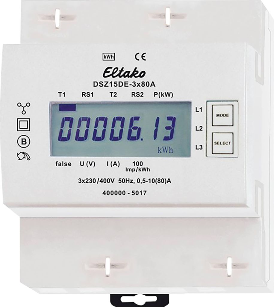 Eltako Drehstromzähler DSZ15DE-3x80A Produktbild 