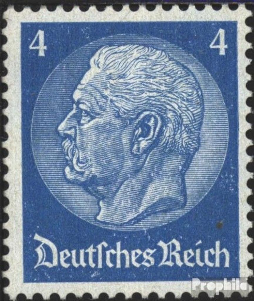 Briefmarken Deutsches Reich 1932 Mi 467 mit Falz Hindenburg-Medaillon