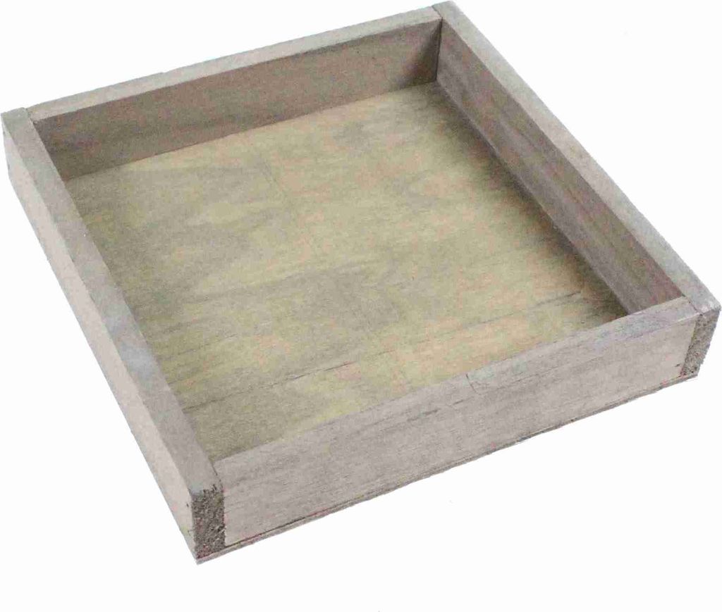 Holztablett quadratisch 16cm Deko Holz Tablett Platte Produktbild 