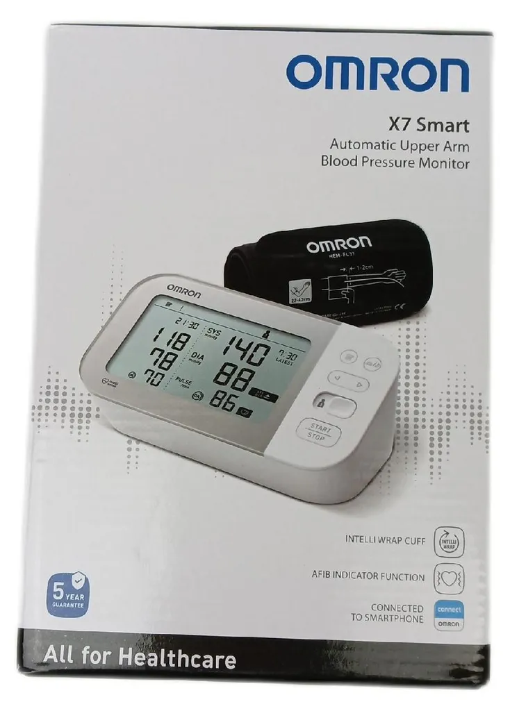 Tensiomètre OMRON X7 Smart Bluetooth Détection AFib et Brassard Confort