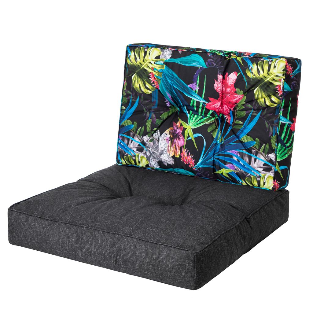Bjird Sesselkissen, Kissen für Rattanmöbel, Sitzkissen & Rückenkissen, Sitzkissen für Sessel / Stühle - Indoor & Outdoor - Anti-Rutsch - 50x50...