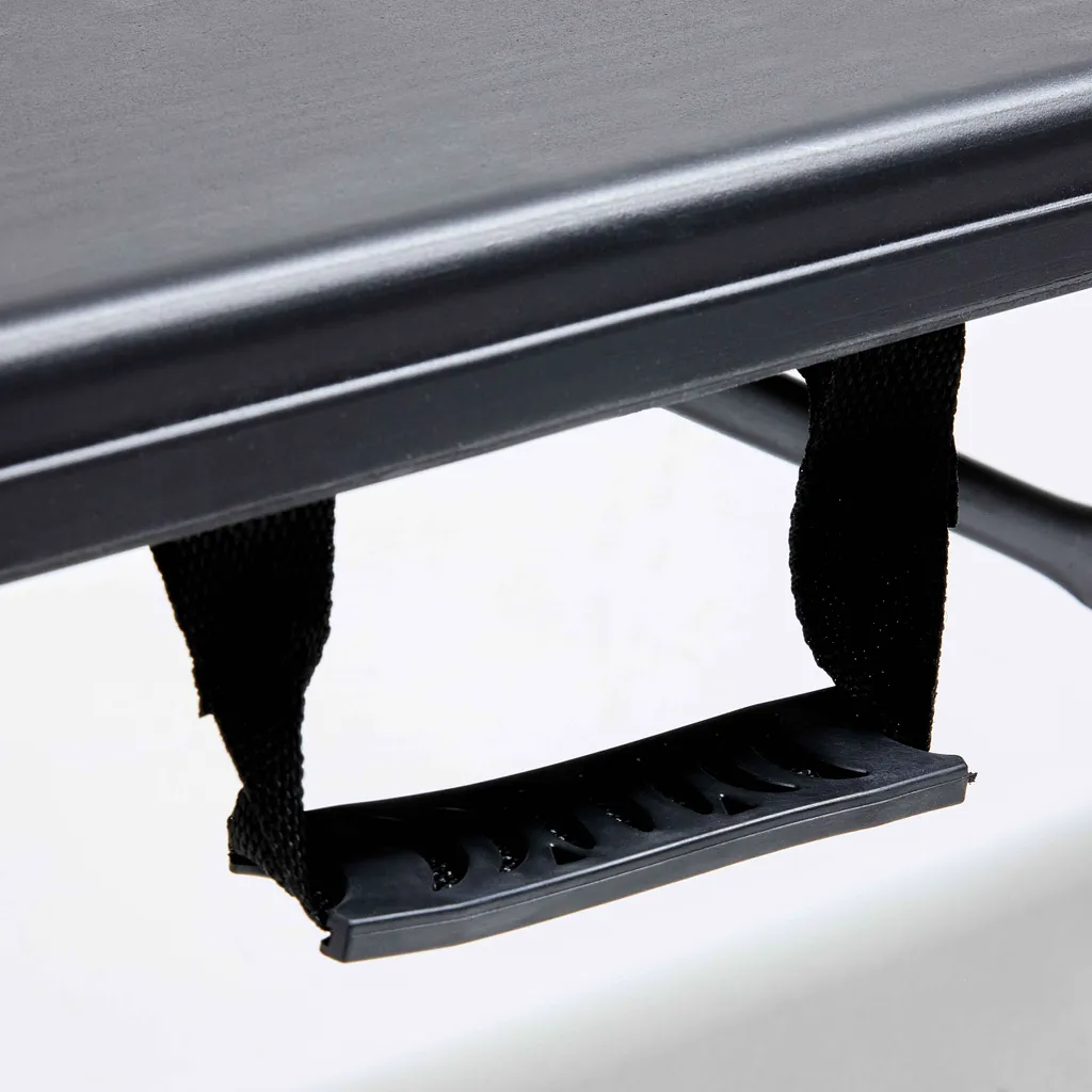 Banc pliant 180cm peu encombrant pour un rangement facile noir