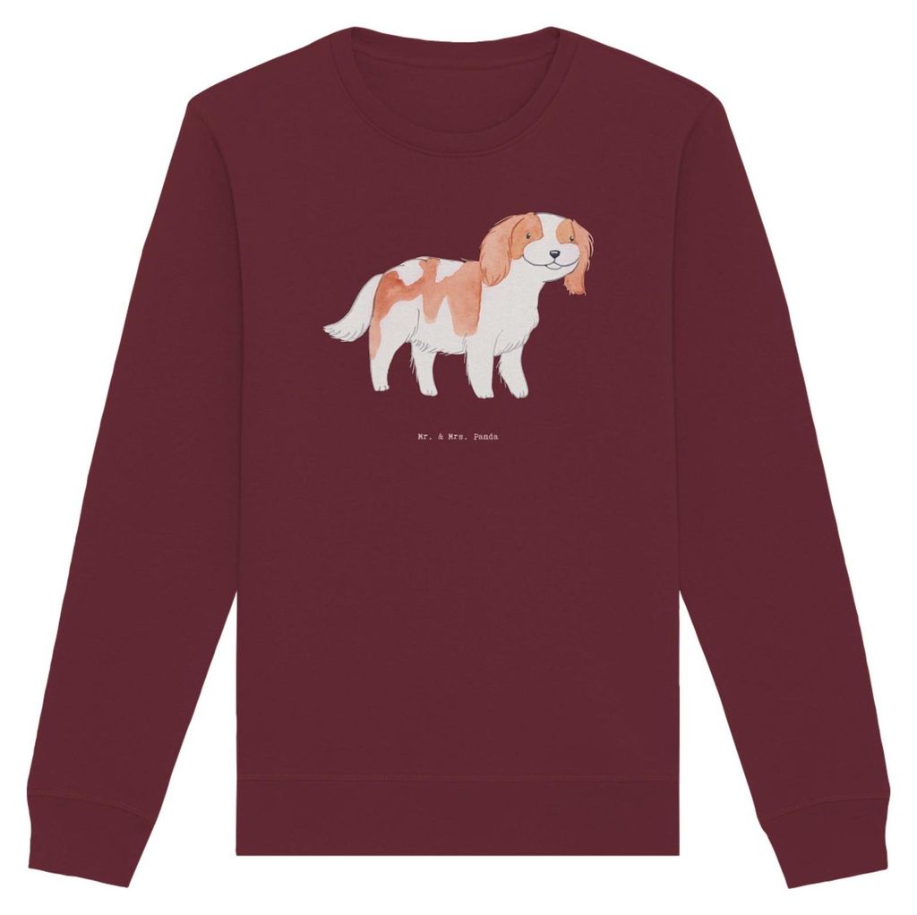 Mr. & Mrs. Panda Baumwoll Sweatshirt Cavalier King Charles Spaniel Moment Größe XS - Burgundy - Geschenk, Pullover, Pulli, Sweater