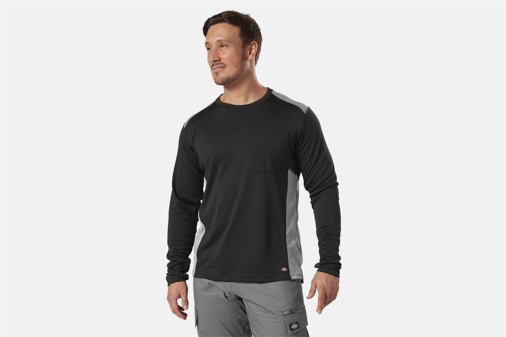 Dickies L/S Performance Temp Iq365 T-Shirt, Schwar