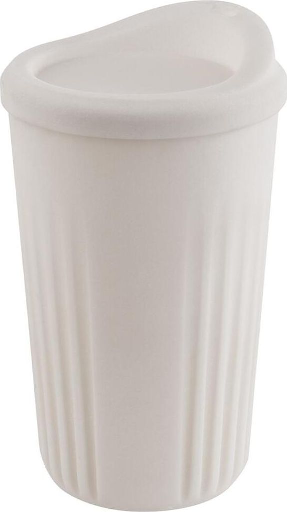Mehrwegbecher TO GO Weiß mit Deckel, 400 ml