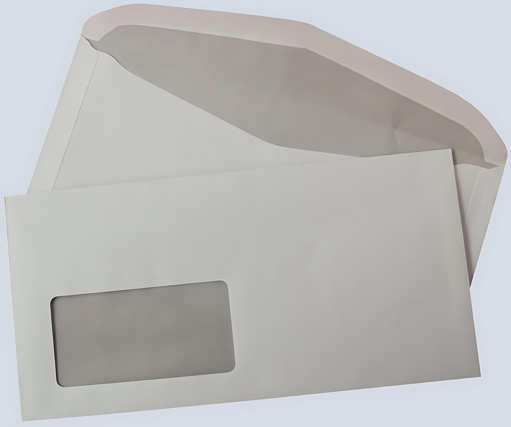 Büroring Briefumschlag Kuvertierumschlag DIN lang, mit Fenster, gummiert, weiß, 80g/qm, außenliegende Seitenklappen, 114 x 229 mm, 1000 Stück
