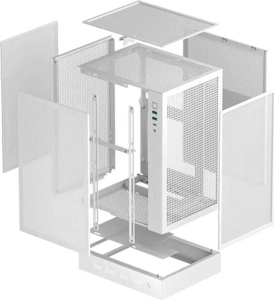 Case DeepCool CH170 Digital Bianco - Versatilità Mini-ITX e Vetro - 5
