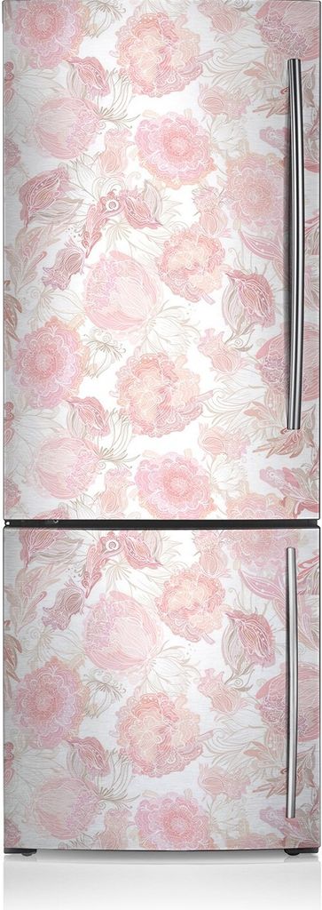 Kühlschrank Aufkleber Kühlschrankmagnete Dekoration Kühlschrankfolie 60x190 cm - Blumenmuster