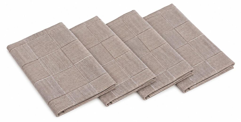 Gözze - Set van 4 theedoeken, 100% katoenen jacquardstof, Productafbeelding 