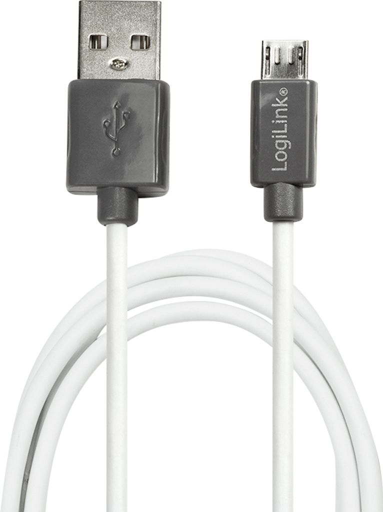 LogiLink USB 2.0 Kabel USB-A - Micro USB-B Stecker 1,8 m