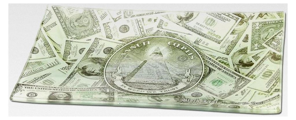 Rolling Tray Dollar | Mischschale aus Glas | Bausockel 255x155mm | Glastablett zum Bauen