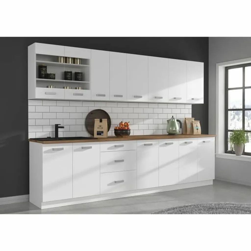 Meuble d'appoint 40 x 52 x 82 cm - Rangement Compact Multi-usage Bois