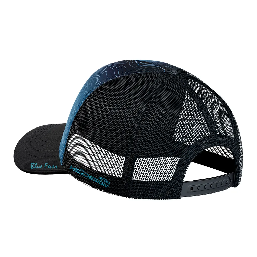Casquette de Pêche Bathymetry Hotspot Design Bleu Ajustable One Size UNI - 2