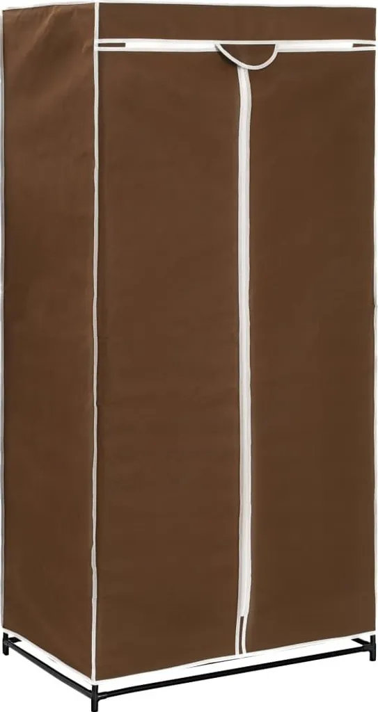 Guardaroba SYFAX™ Marrone 75x50x160cm | Soluzione Antipolvere con Ripiano