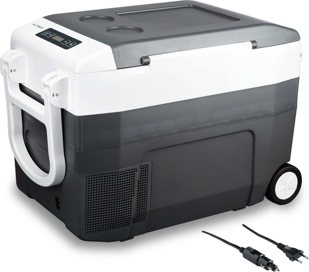 KLAMER Kühlbox XXL, elektrische Kühlbox 40L mit Kompressor, 2 Anschlüsse: 230V & 12V für Zigarettenanzünder, Kühlung bis -18°C, Auto Kühlbo...
