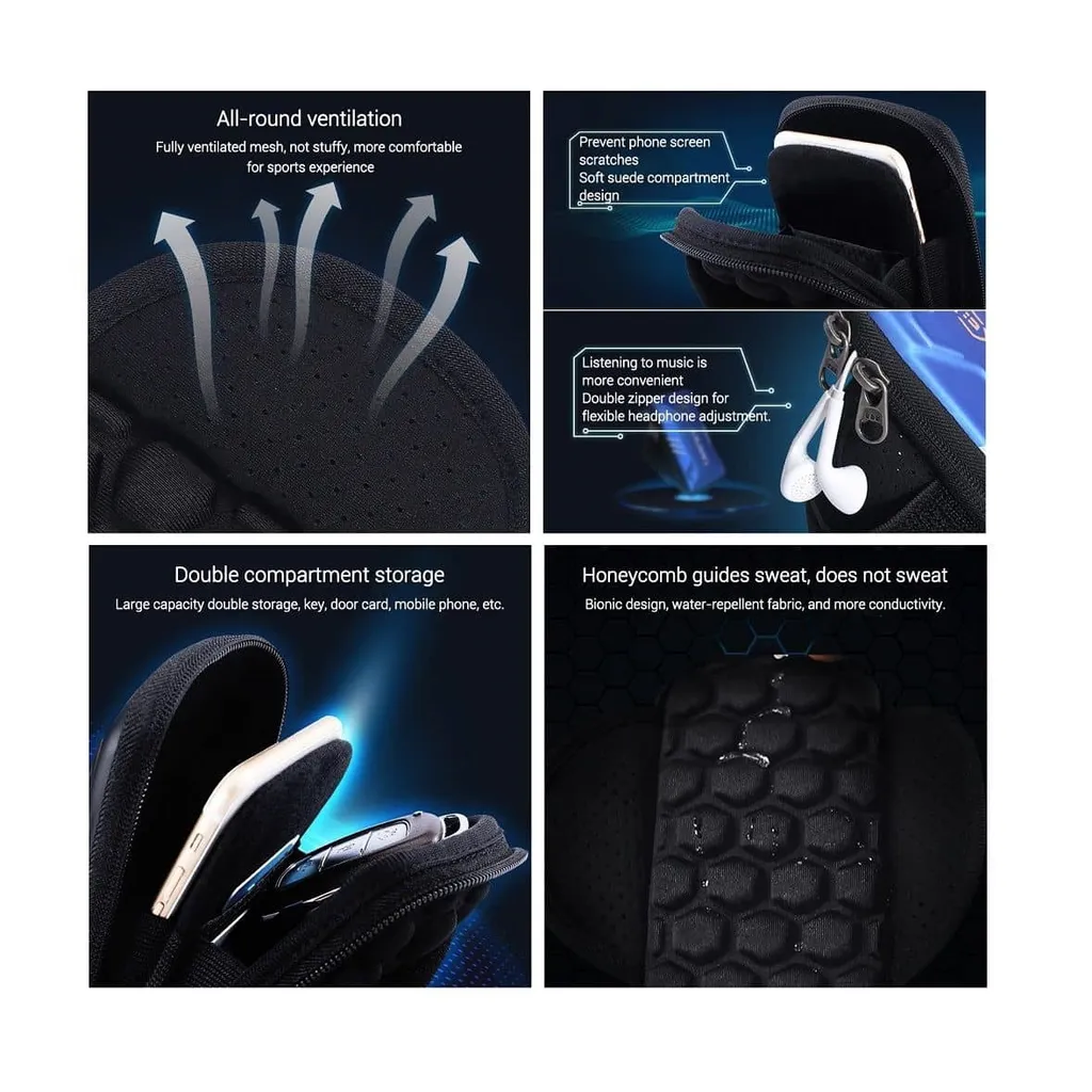 DFV mobile - per Meizu Mblue 10S (2022) Cover impermeabile riflettente Custodia da braccio Sport Corsa Ciclismo, F2-N-FB-YIPI-627 - 6