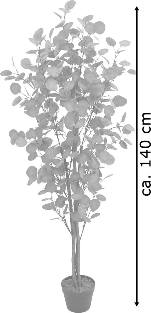 Eukalyptusbaum Kunstpflanze 140 cm Innendeko | Decovego