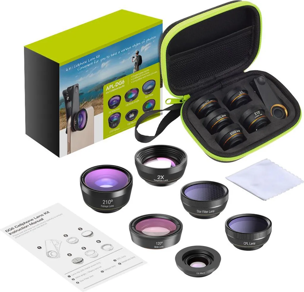 Objectif pour smartphone de qualité - Kit lentille macro et grand angle