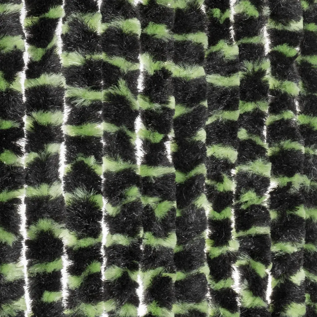 Rideau chenille anti-insectes vert et noir Moritz 56x185 cm pour porte