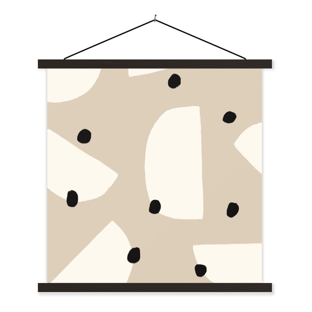 MuchoWow Textilposter Pastell - Abstrakt - Design 40x40 cm mit schwarzem Rahmen - Fotos