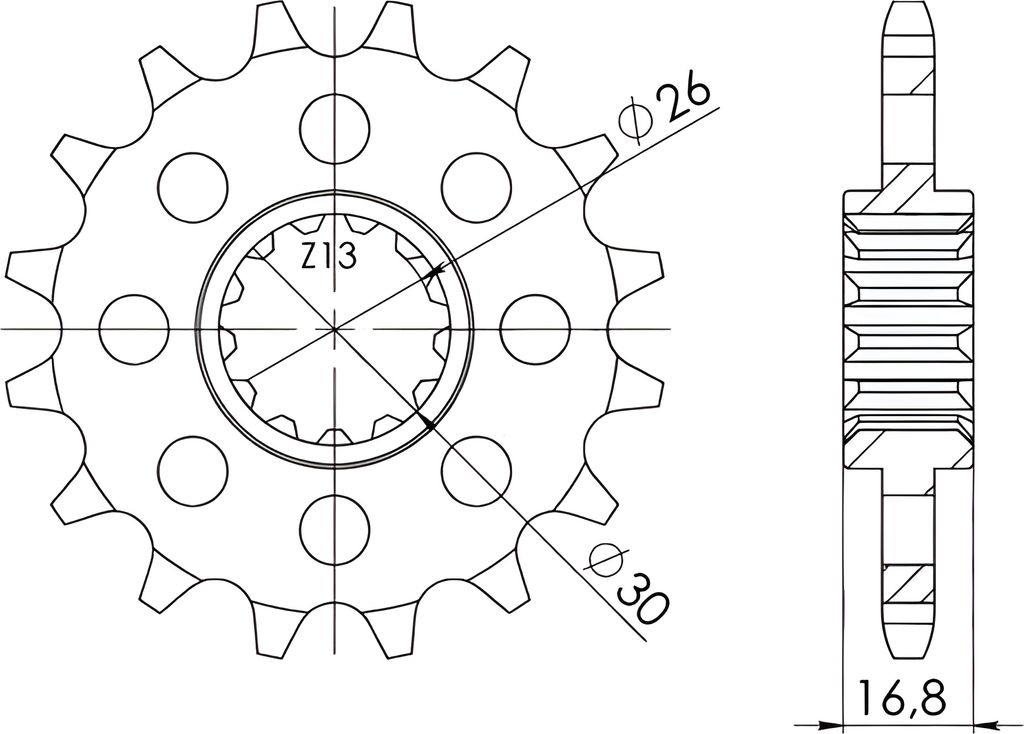 Ritzel Supersprox 525 - 15Z CST-1370:15|feinverzahnt 26,0/30,0