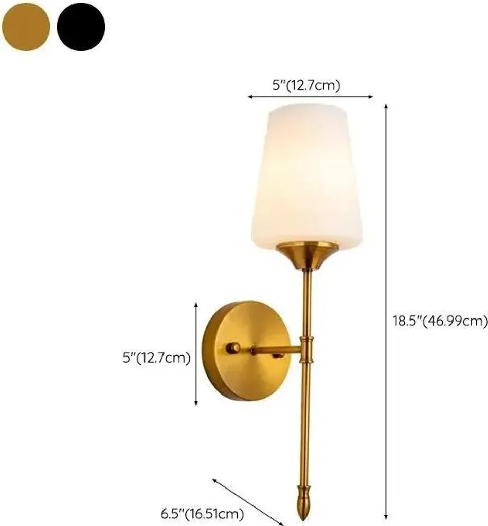Luminaire Mural Design Moderne avec Abat-jour en Verre Lumière LED