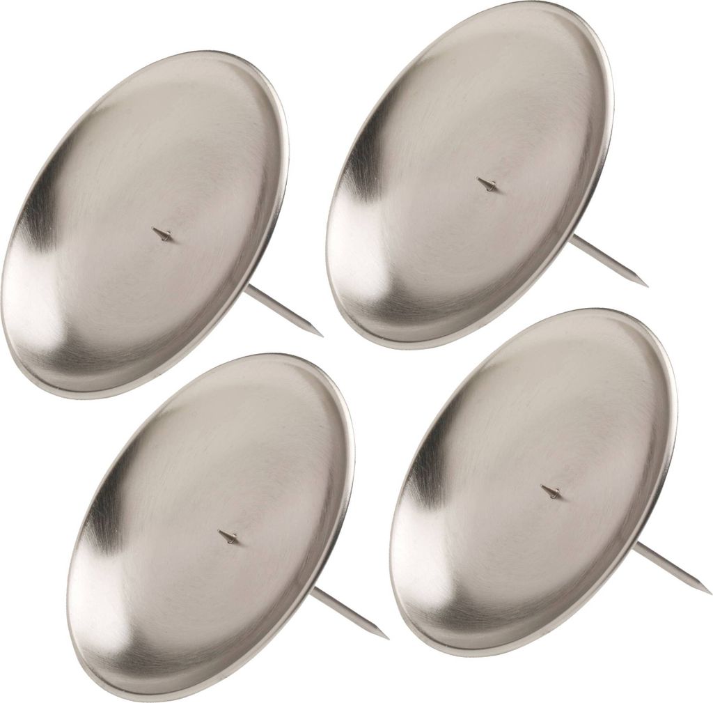 4x Adventskranz Kerzenteller Ø12cm Kranzteller Advent Messing Silber matt Deko
