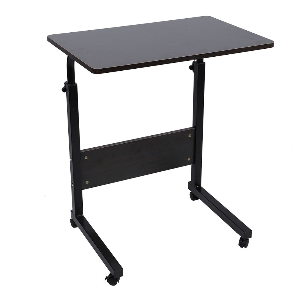 Tragbarer höhenverstellbarer Laptop Computer Ständer Schreibtisch Bett Seite Lesetisch (dunkle Walnuss)