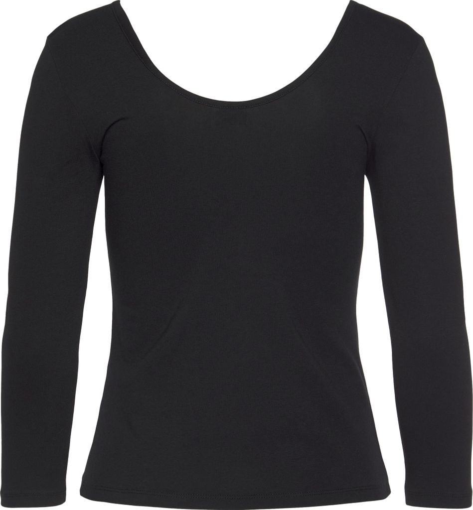 LASCANA Langarmshirt schwarz Größe 36/38