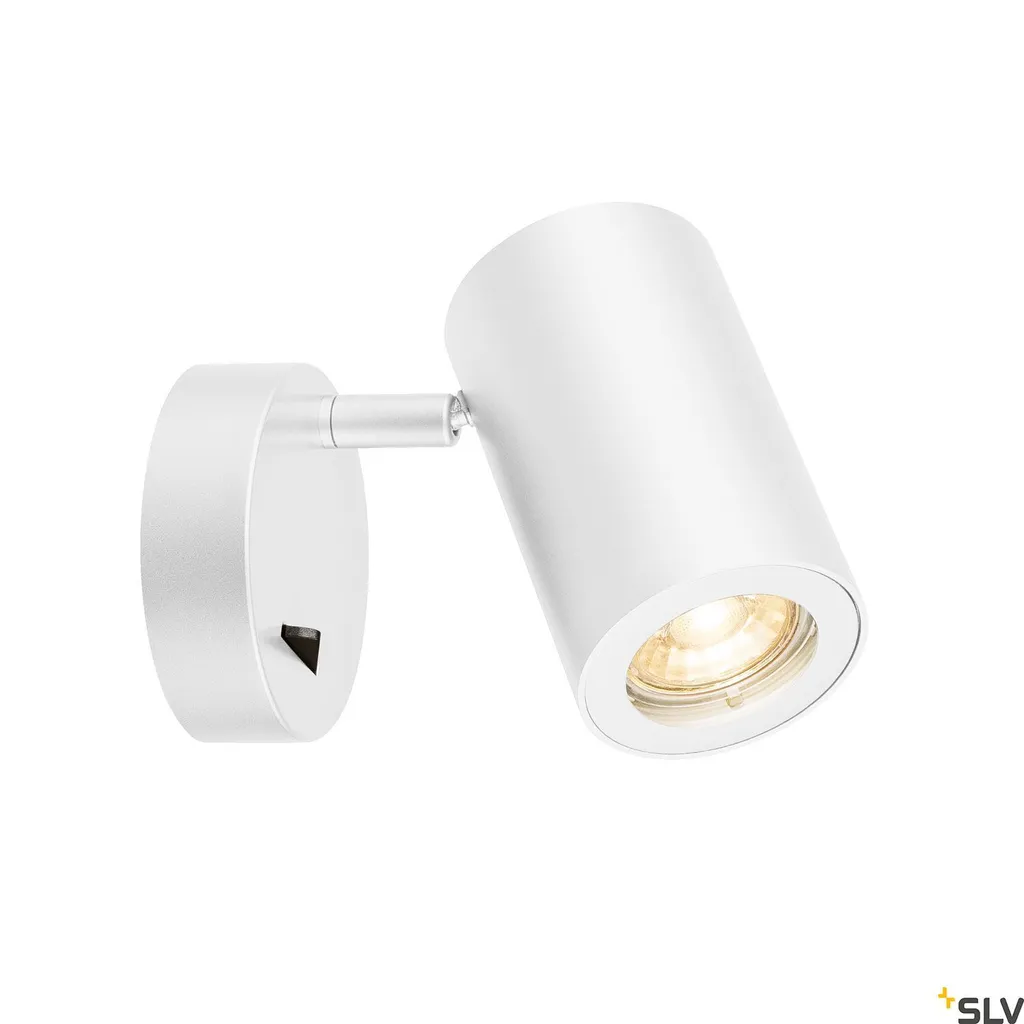 Lampada Parete Orientabile Enola B Bianco GU10 | Design Minimal SLV