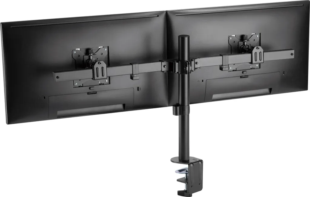 Support Écran PC Double 32 Pouces InLine Fixation Bureau Charge 9kg