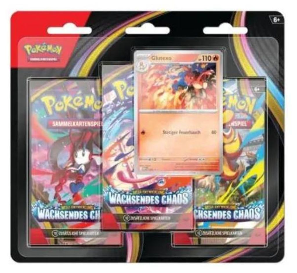 Pokémon ME04 Groeiend Chaos - 3-kaarten blisterverpakking, Productafbeelding 