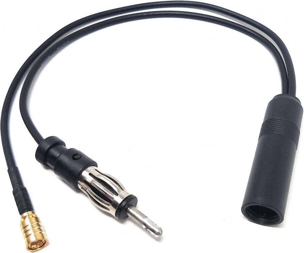 System-S DAB DAB+ Antennensplitter AM/FM und DAB Konverter Din Buchse zu DIN Stecker und SMB Stecker