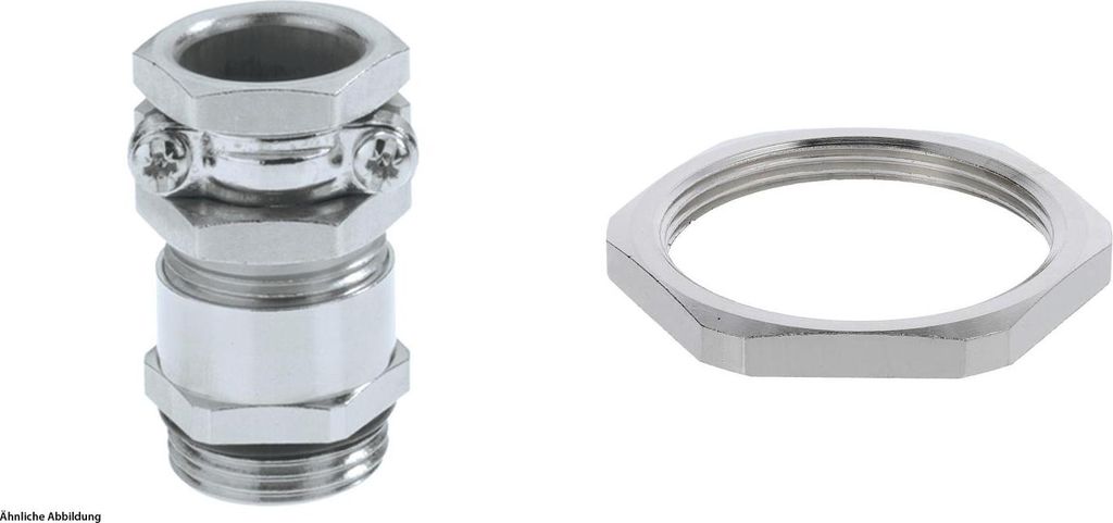 LAPP Verschraubung mit externer Zugentlastung und Gegenmutter M40x1,5 lang mit Einschnittgummi Messing (CuZn)