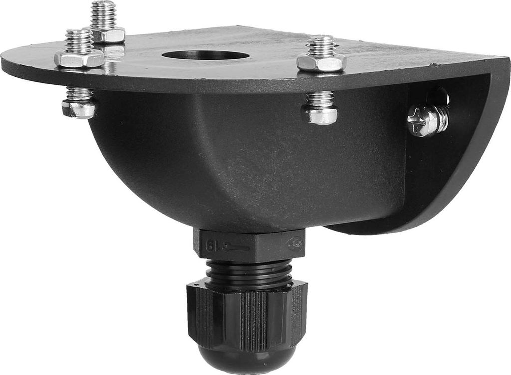 STEX24 Wandsockel für Signalsäule schwarz, 50/70mm mit Kabelverschraubung, SH/231 106 Klemmbereich 4,0mm - 8,0mm - 1
