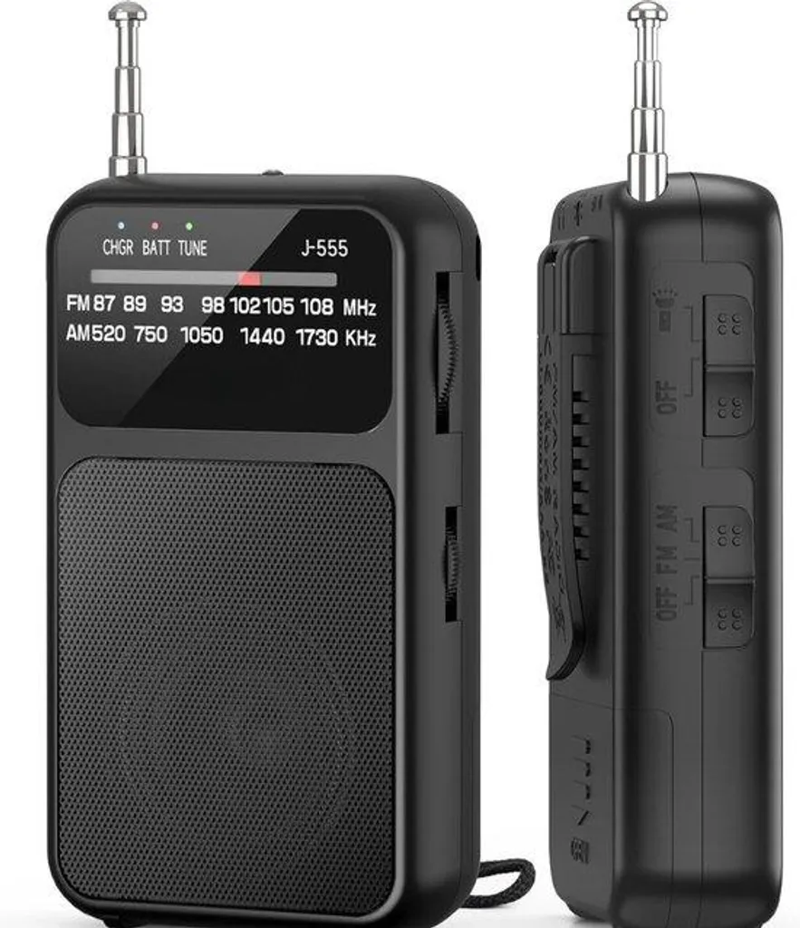 Radio portable à batterie Notfunk AM/FM avec recharge solaire et USB