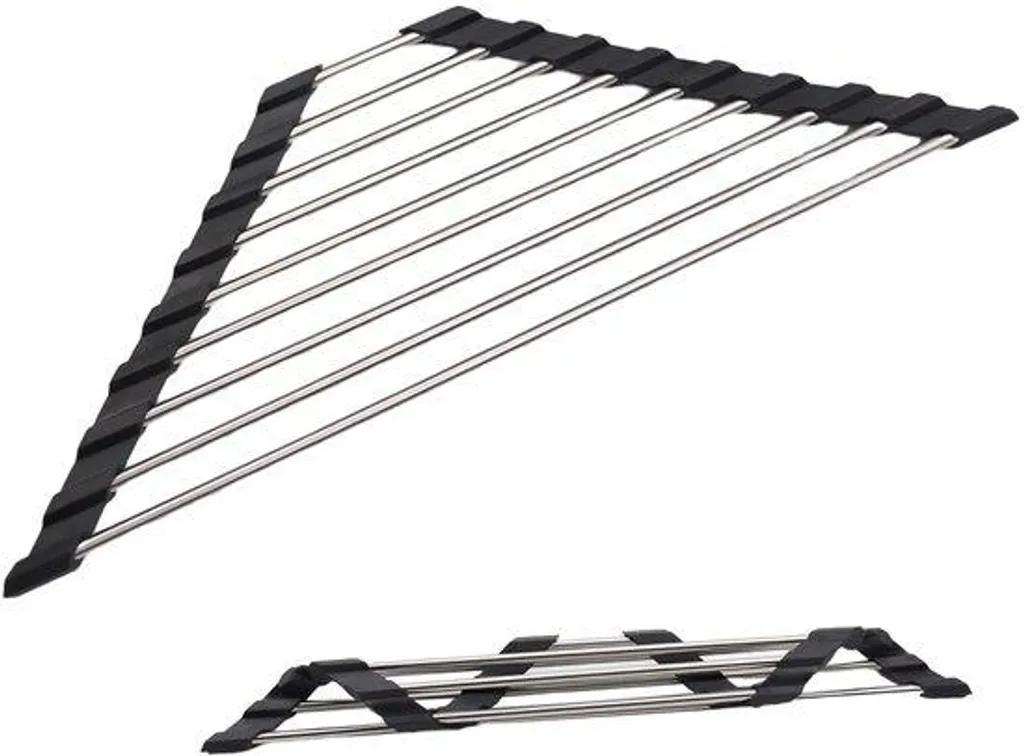 Grille de rangement résistante à la chaleur et pliable en acier noirci