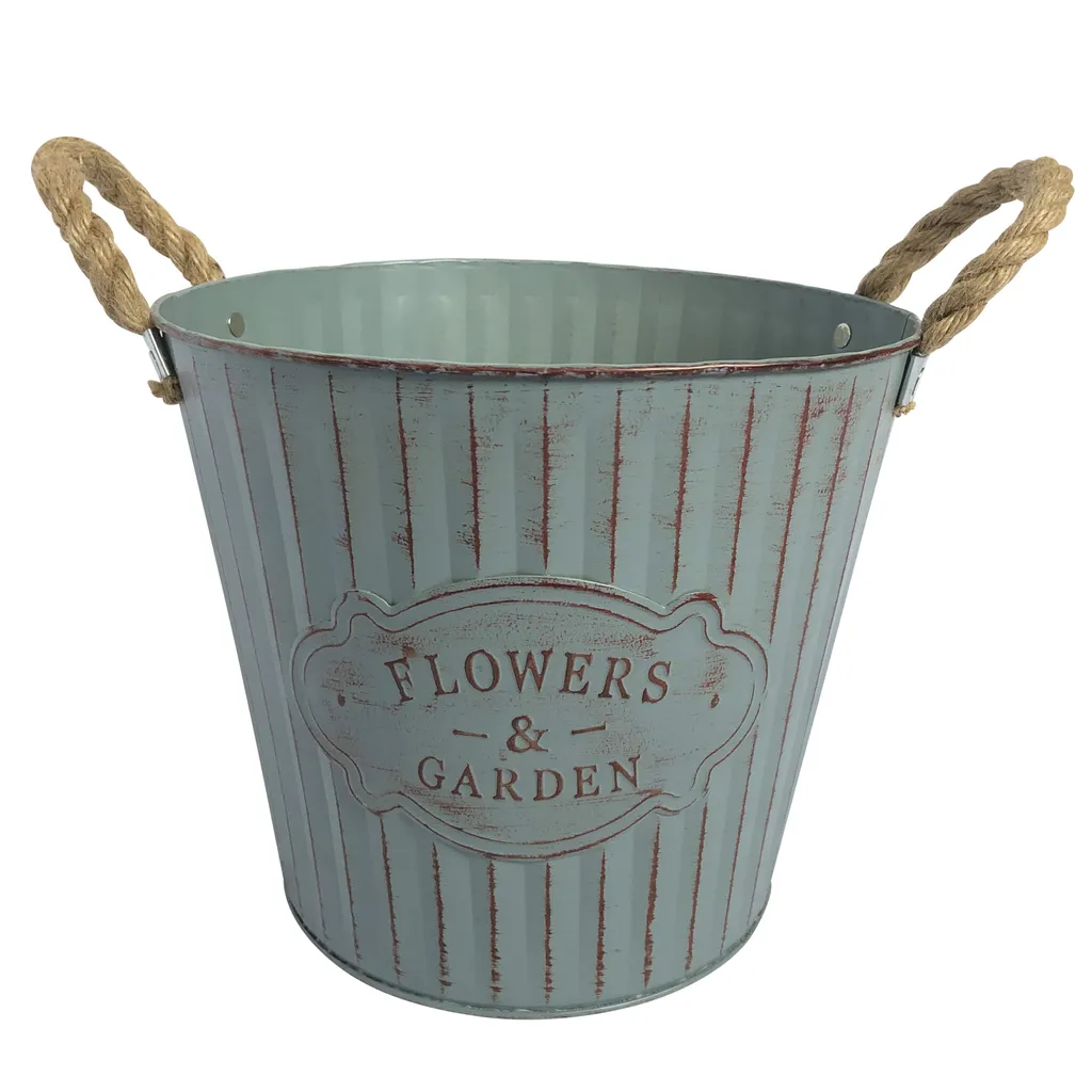 Blumentöpfe Aus Metall - Vintage Eisen Töpfe Mit Seilgriff Für Balkon Und Garten