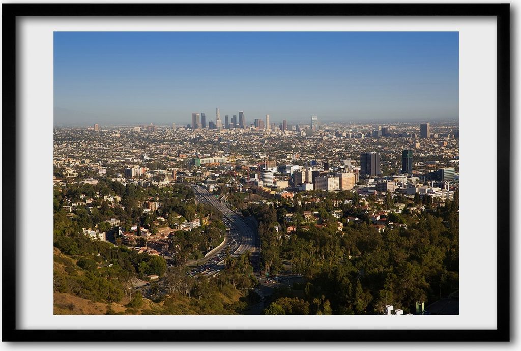 Bild 60x40 MDF-Rahmen, Wandkunst Los Angeles