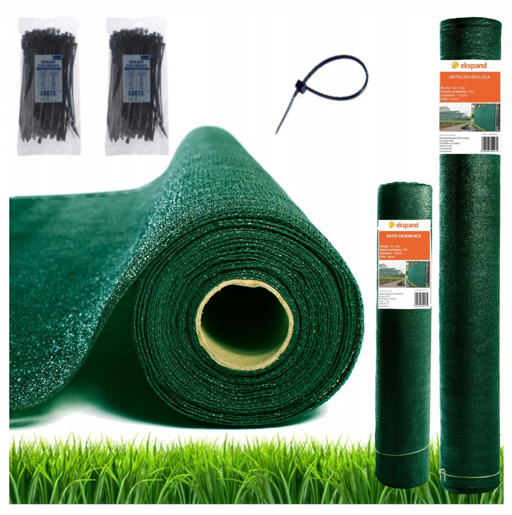 Ekspand | Siatka ochronna 90% - 1,5x25 m - Zielona - Zdjęcie produktu 