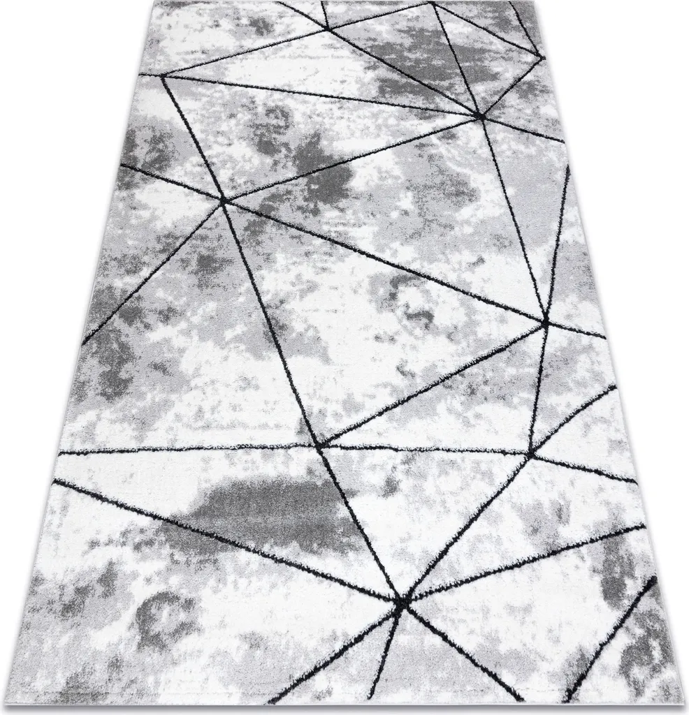Tapis gris COZY 120x170 cm anti-tassement et design pour sol moderne