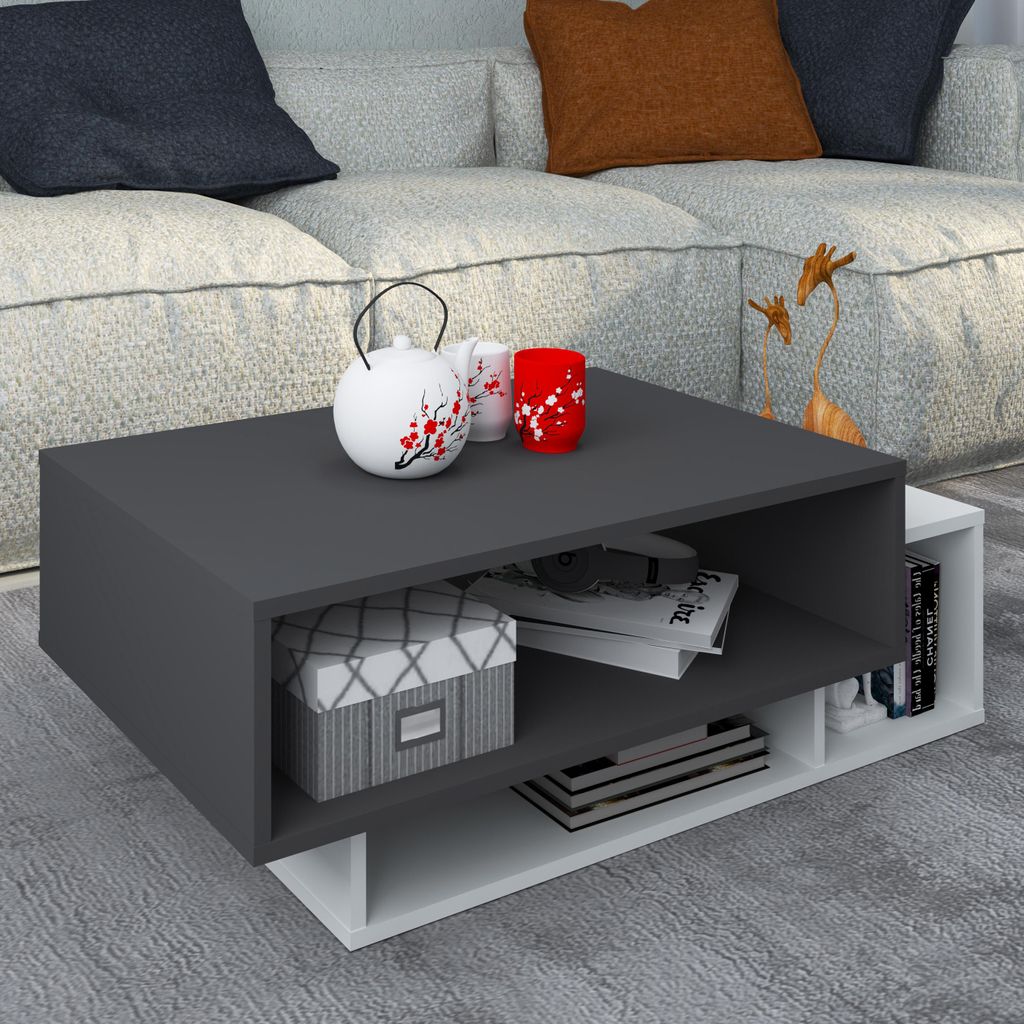 VCM Holz Couchtisch | Sofatisch mit ausreichend Stauraum | Produktbild 
